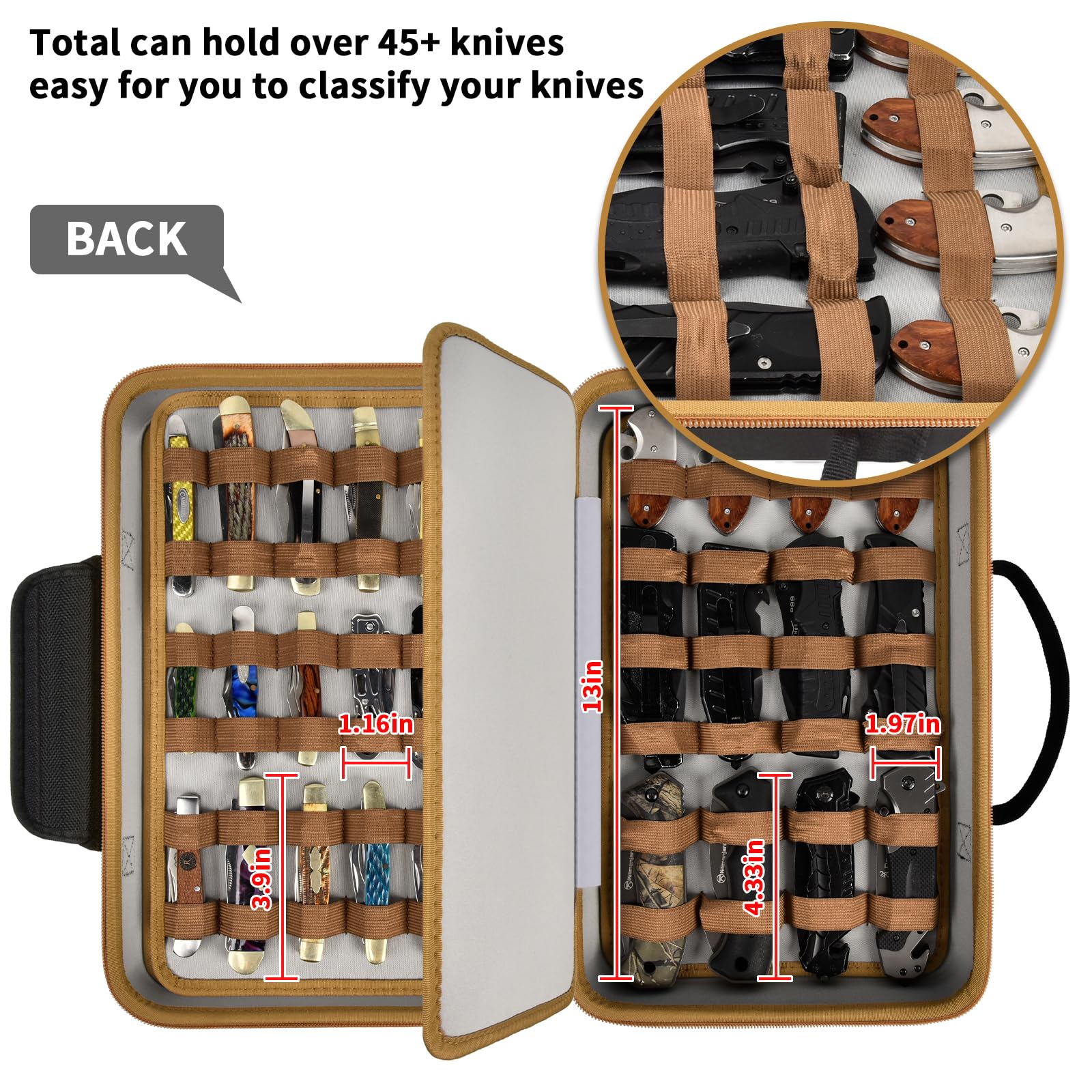 ANKHOH knife-slot sizes accommodate small and large blades for versatile organization