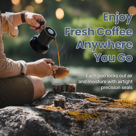 ANKOMN QuarterSeal X7 stackable three-doser system saves space in your pack.