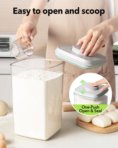 Ankou 4L square container demonstrates durable BPA-free storage for pantry staples.
