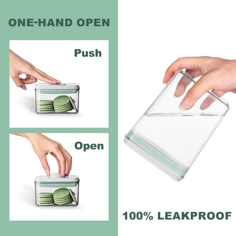Ankou 0.5qt airtight container lid-operation highlight for quick sealing