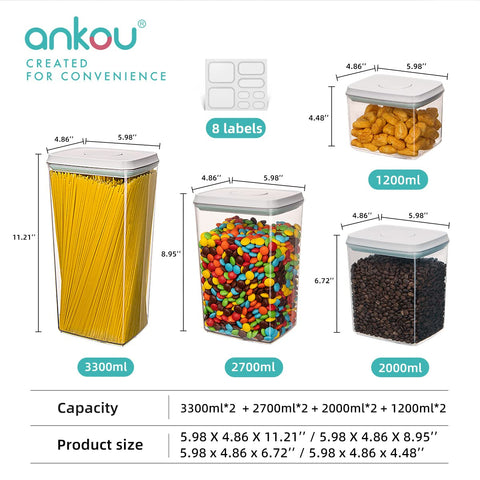 Ankou BPA-free AS material ensures safe family storage.