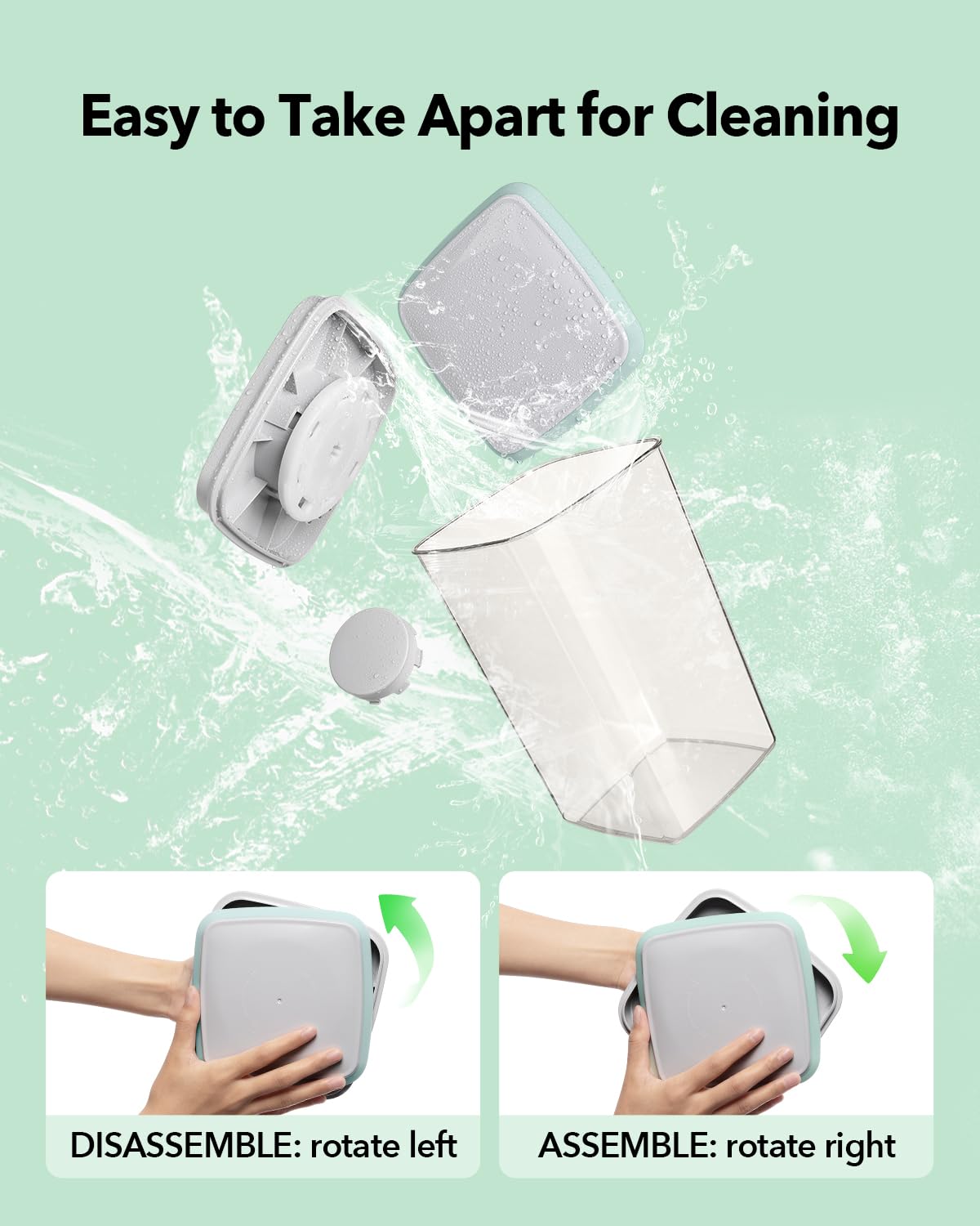 Ankou cereal rice flour storage highlights airtight design to keep moisture out.
