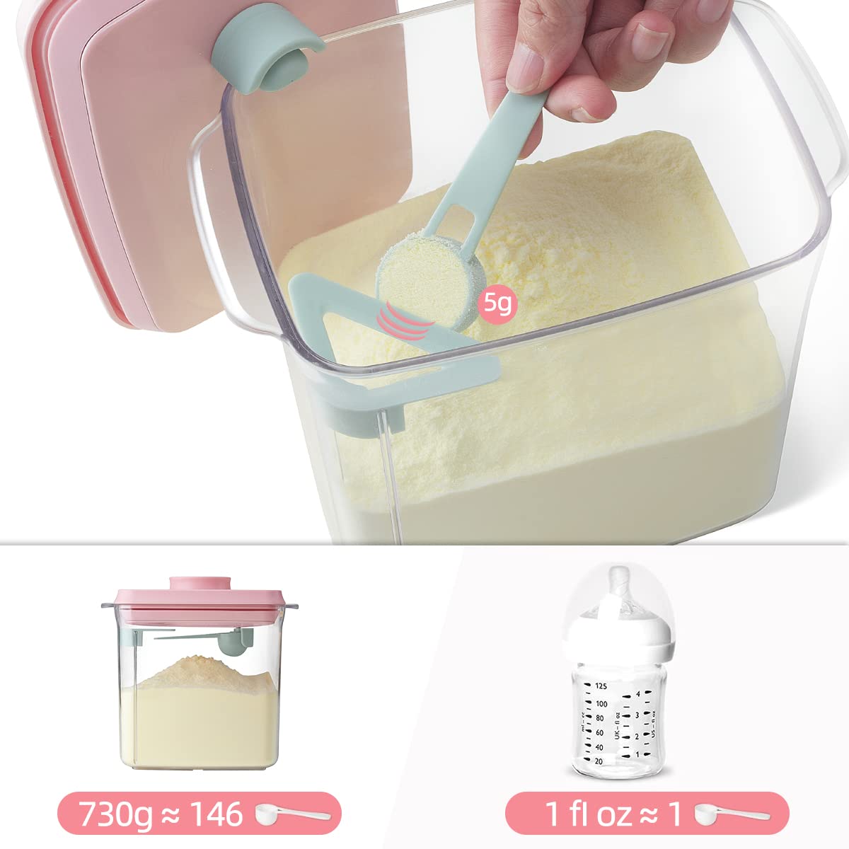 Ankou stackable base helps maximize pantry space.