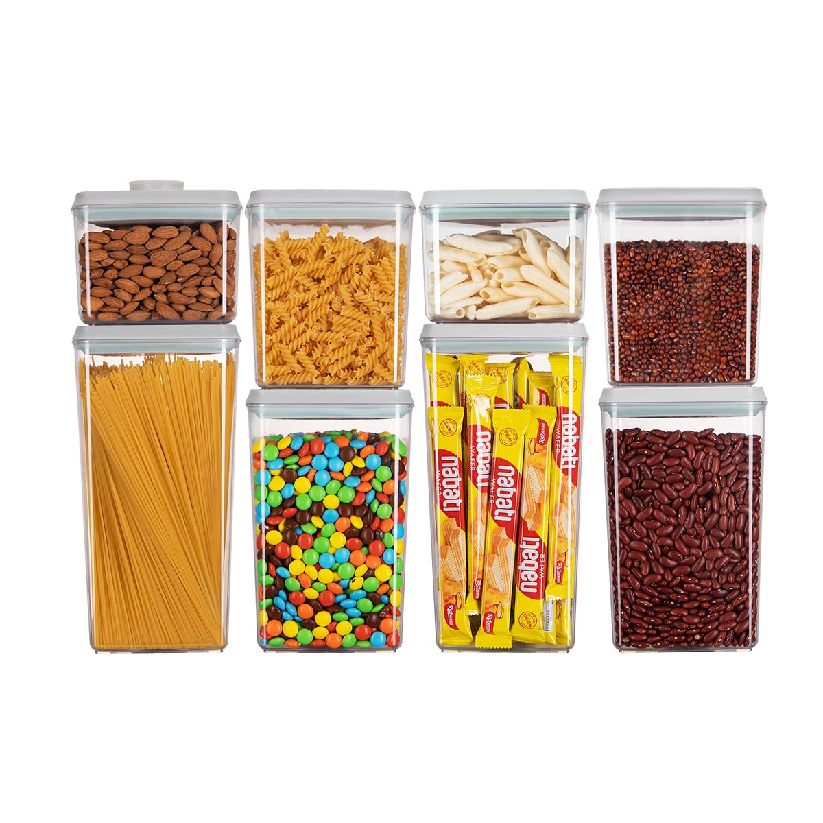 Ankou pop-design container opens with one press for quick kitchen access.