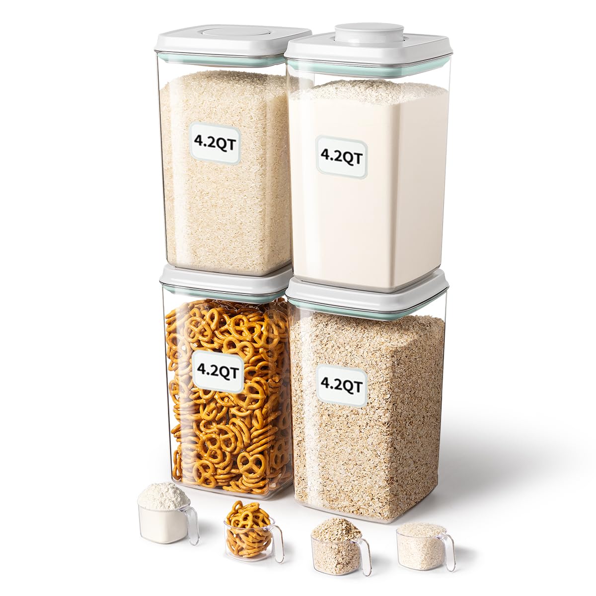 Ankou airtight container with pop lid for easy one-handed access in busy kitchens.