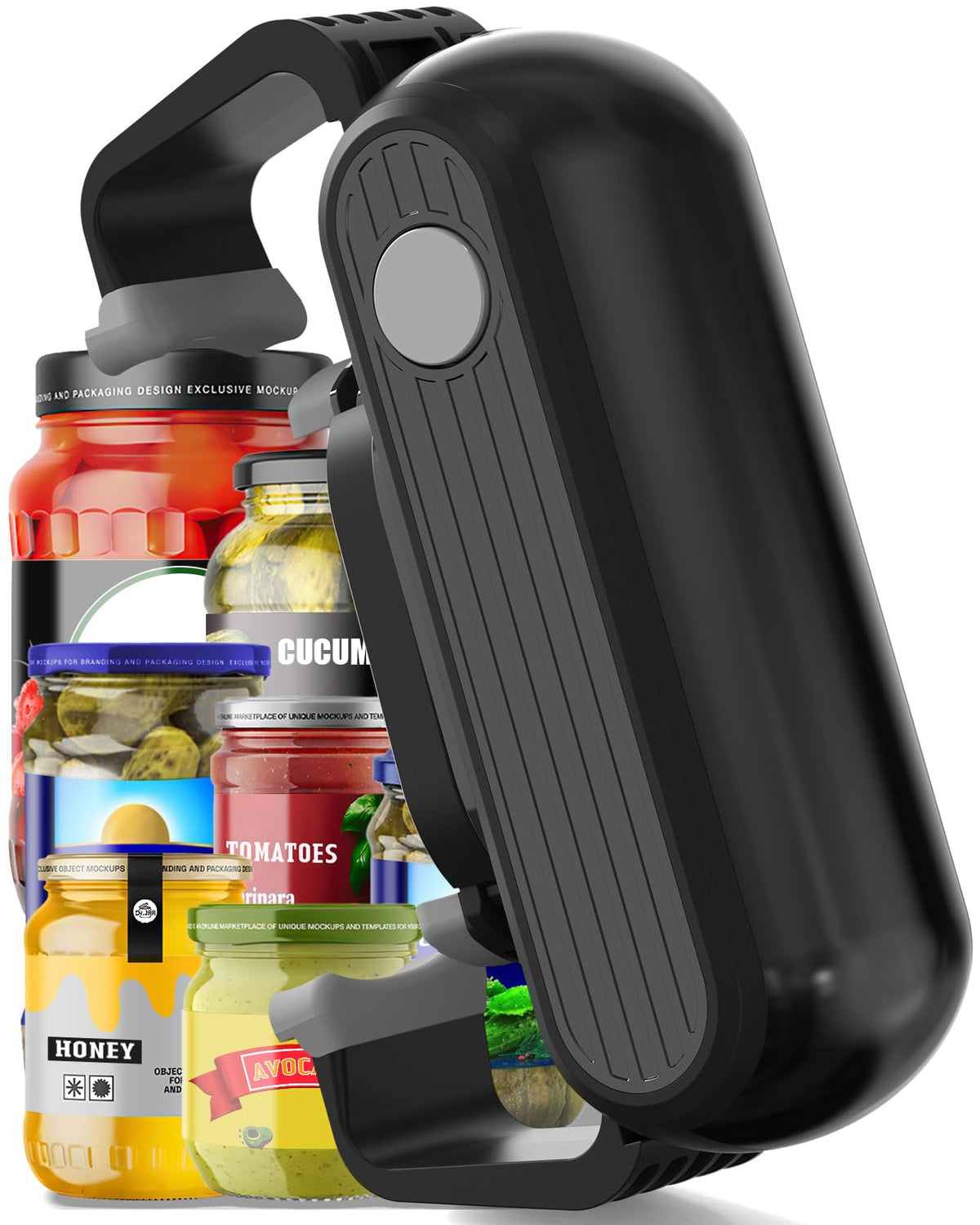 Ankuwa Electric Jar Opener with One Touch opens stubborn lids effortlessly.