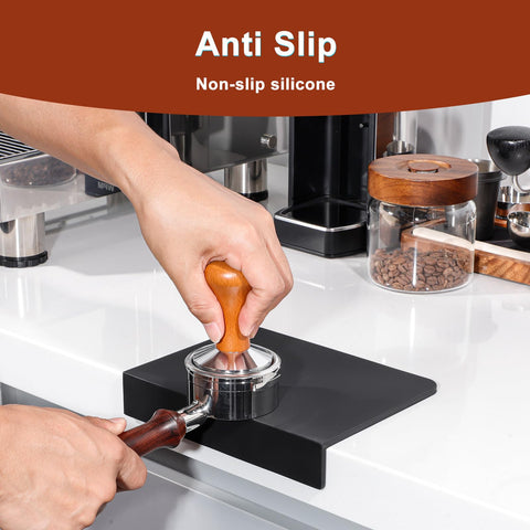 ANLEULIT espresso tamping mat uses food-grade silicone for safe prep.