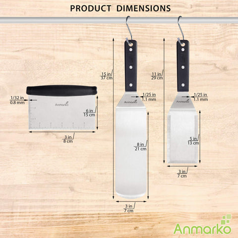 Anmarko dishwasher-safe spatulas for easy cleaning after cooking