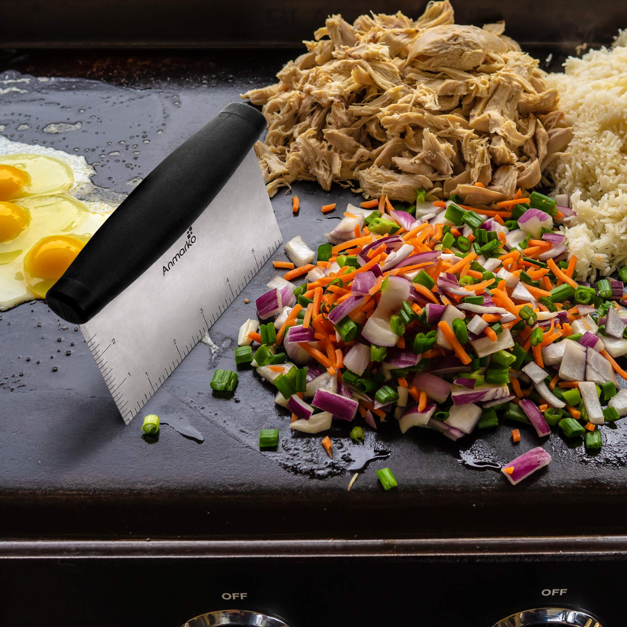 Anmarko ergonomic-handle spatula offering comfortable grip and easy hanging