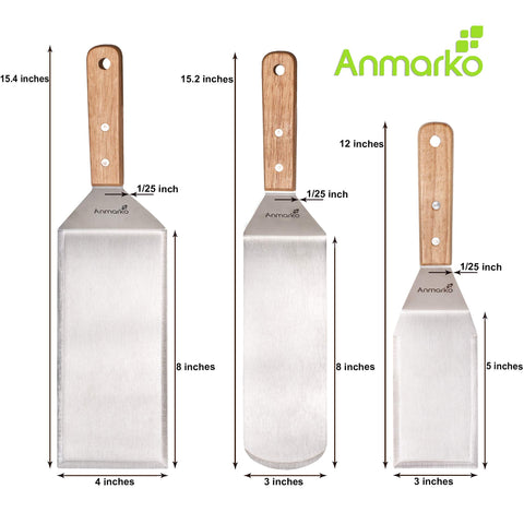 Anmarko griddle scraper spatula designed to clean flat tops efficiently.