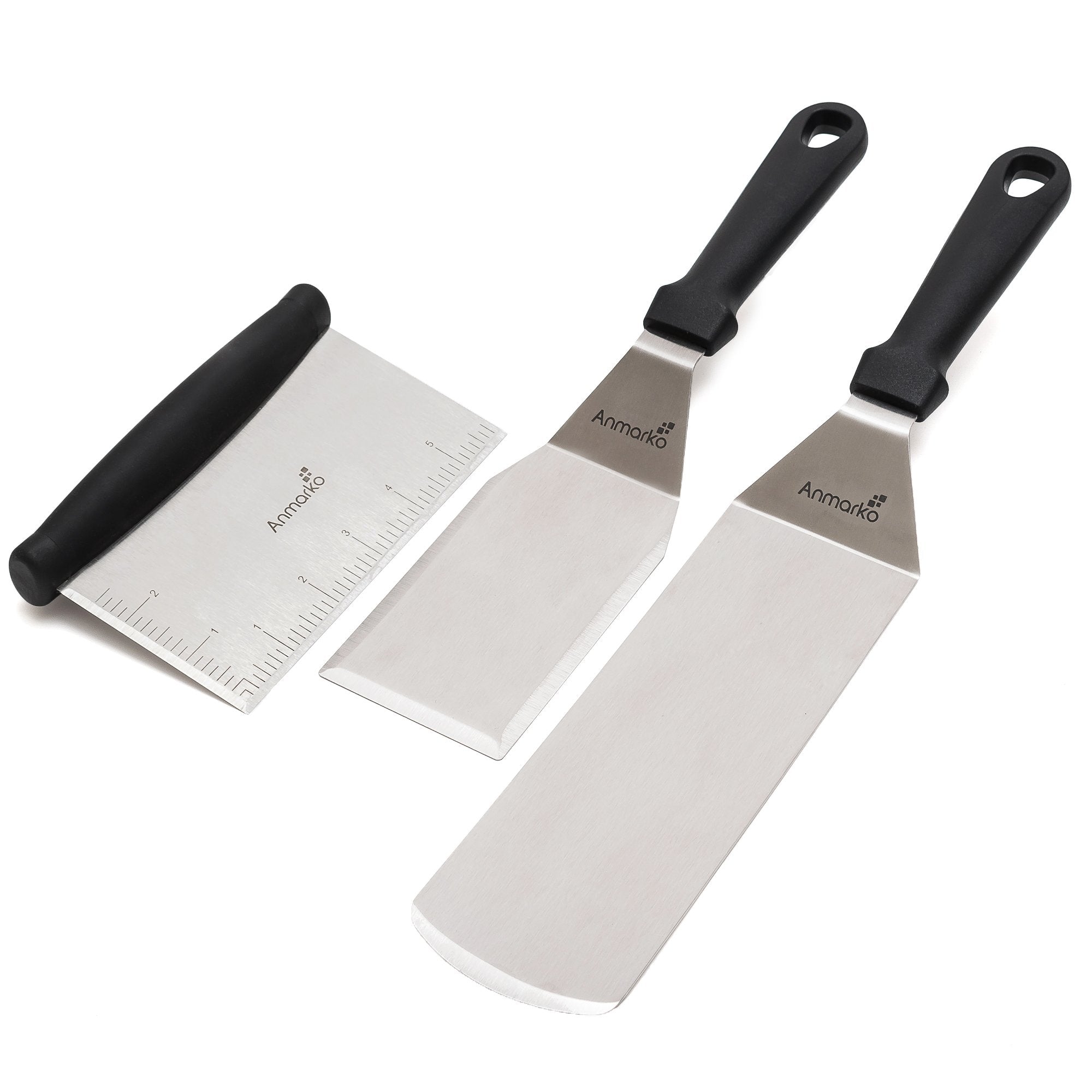 Anmarko metal spatula long spatula for precise flipping on the grill