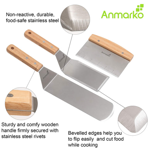 Anmarko pancake flipper with a large surface ideal for fluffy pancakes and eggs.