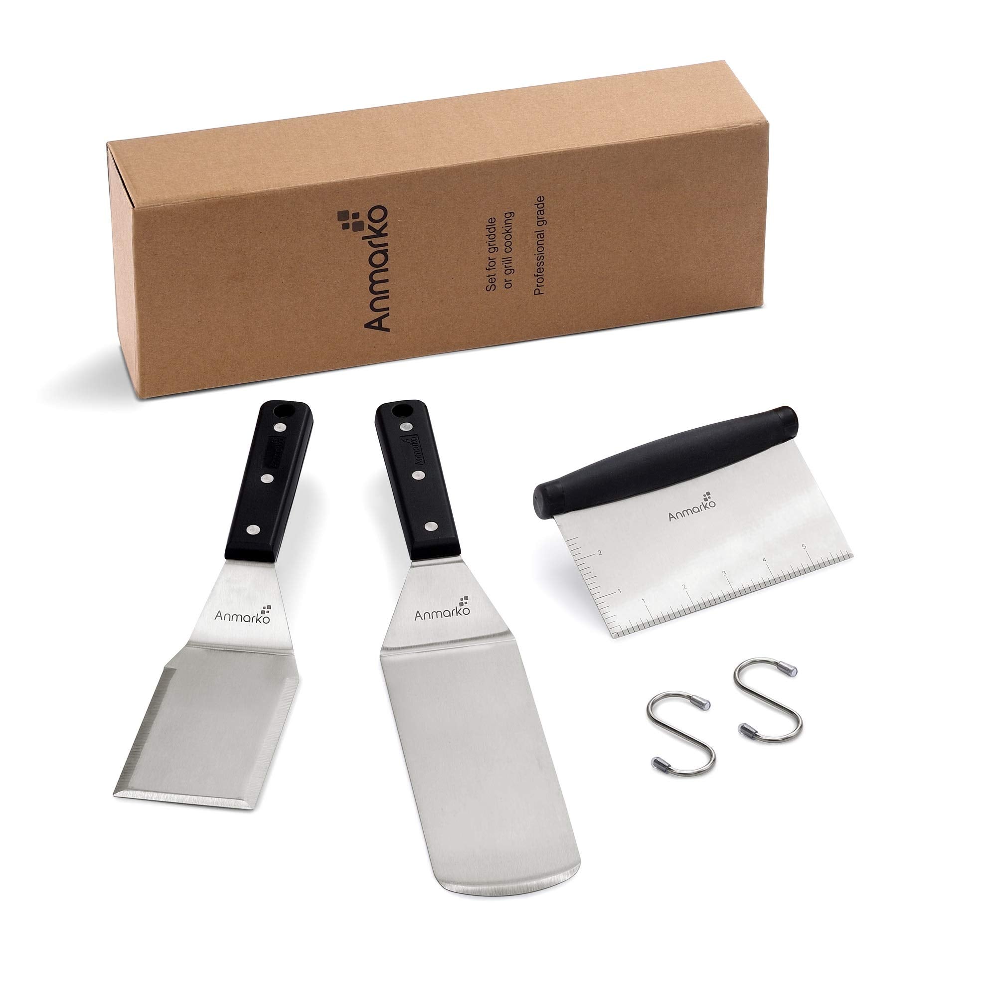 Anmarko teppanyaki-spatula-kit suitable for outdoor grills and hibachi