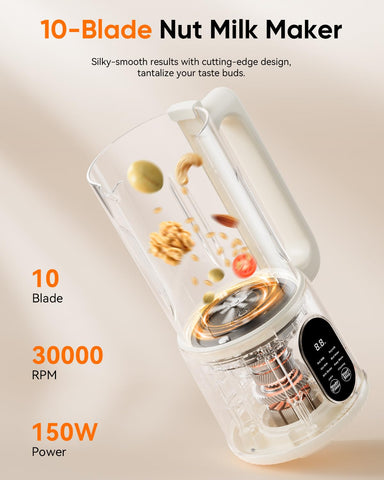 Anminto 10-blade system inside delivers ultra-smooth, pulp-free milk
