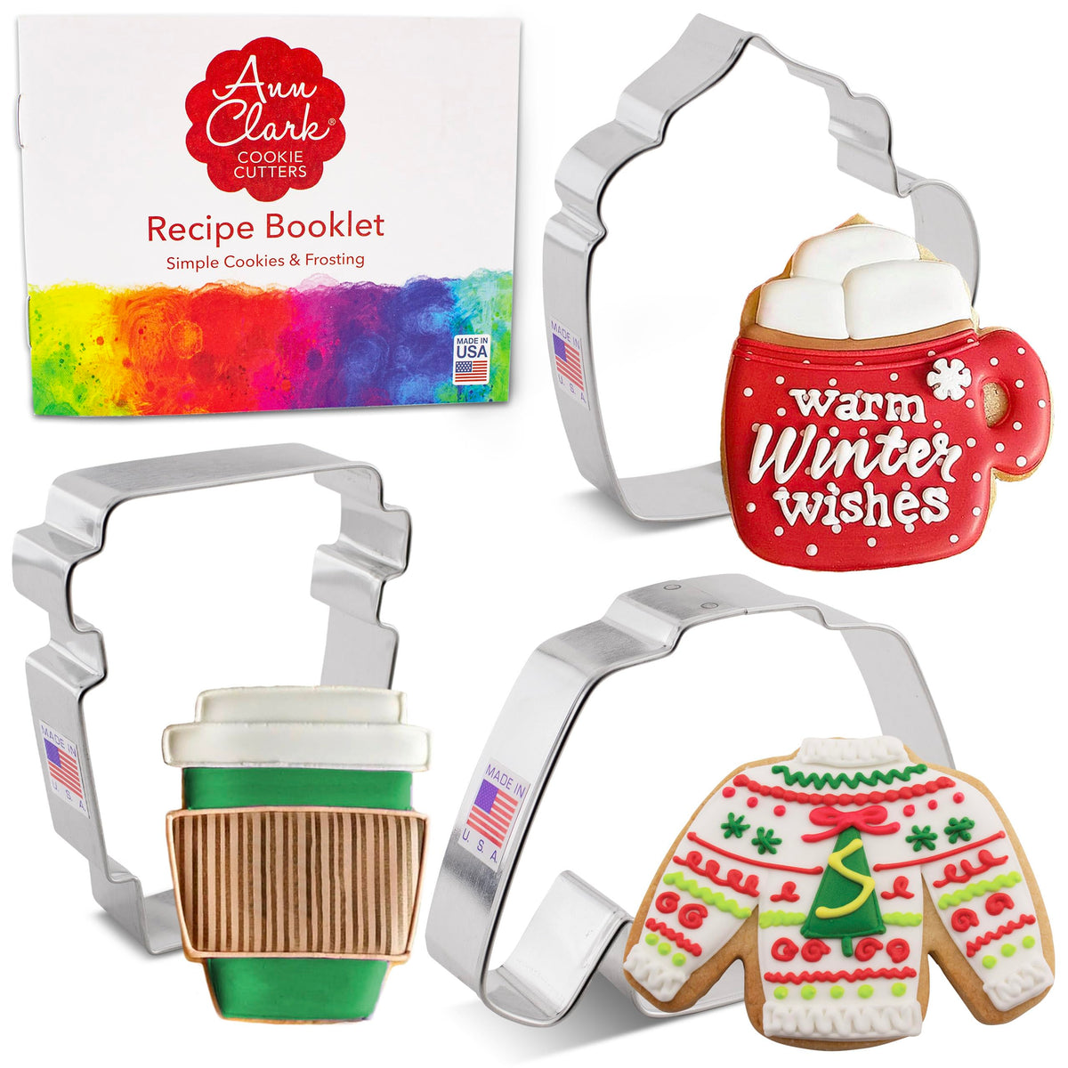 Ann Clark Cozy Winter Sweater cookie cutter for festive cookies