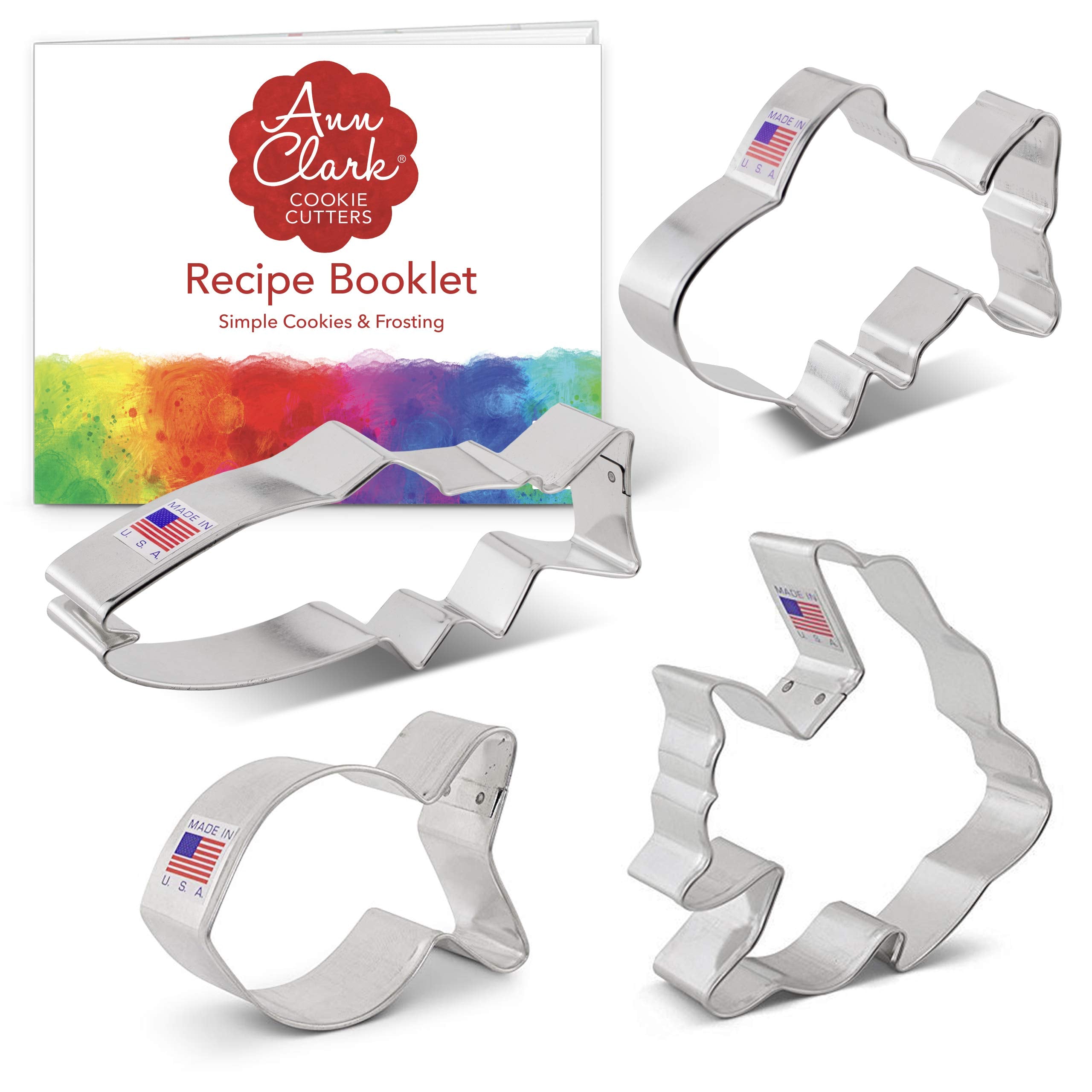 Ann Clark four-piece fish cutter set with assorted fish shapes