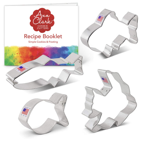 Ann Clark four-piece fish cutter set with assorted fish shapes