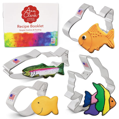Ann Clark goldfish fish cutter shaping playful cookies for kids' parties