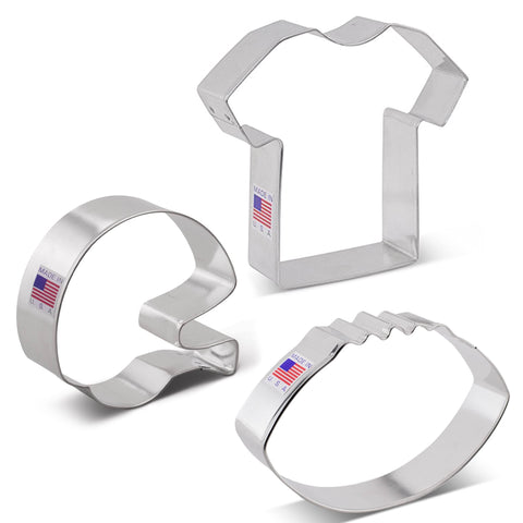 Ann Clark fondant decorations with football helmet shapes