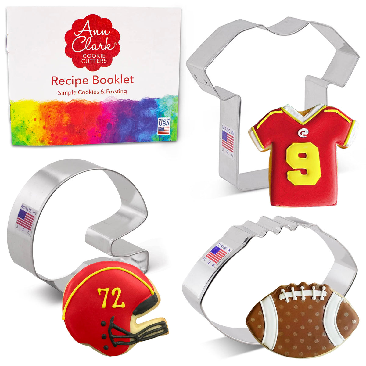 Ann Clark Football cutters set football shape for game-day cookies