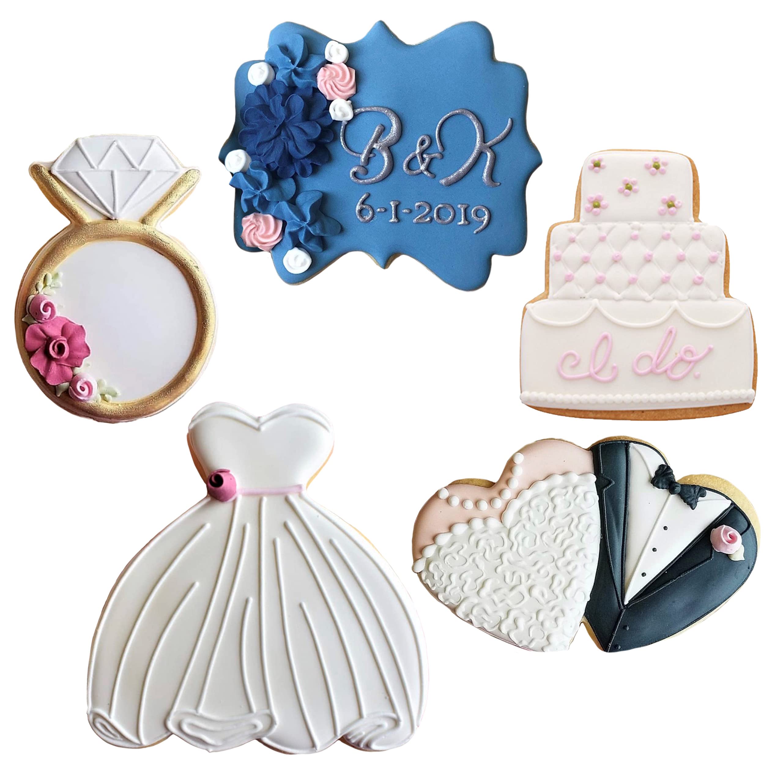 Ann Clark wedding dress cutter shape for themed cookies.