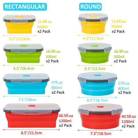 Colorful Annaklin options to organize foods by type or occasion.
