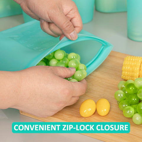 Annaklin bags display clear measurements for simple portioning and planning.