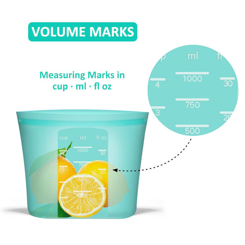 Annaklin multi-use silicone bags suitable for marinating, storing, and snacks.