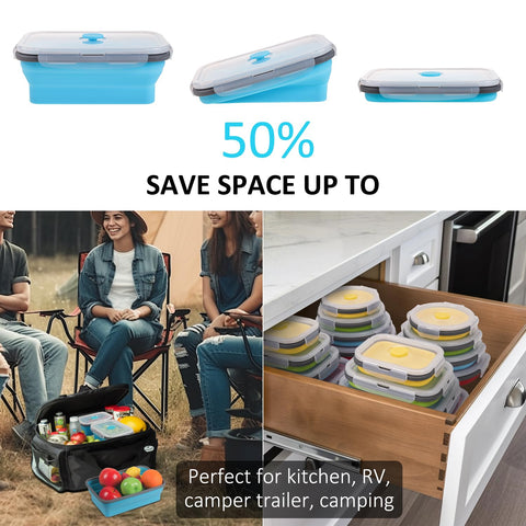 Soft silicone design of Annaklin lunch containers durable for daily use.