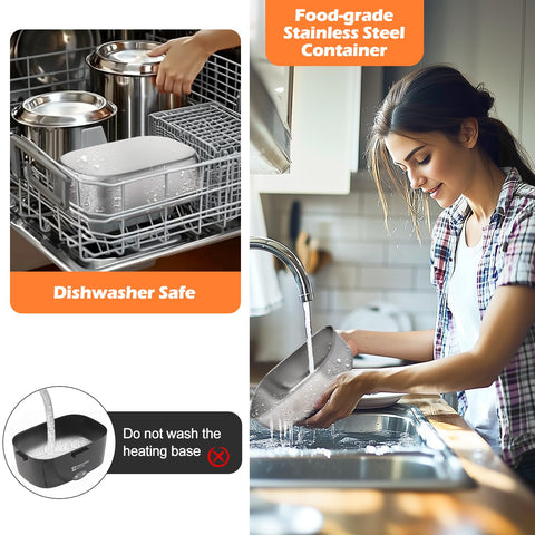 Annie & Mia Design compact lunch box with double handles for easy transport.