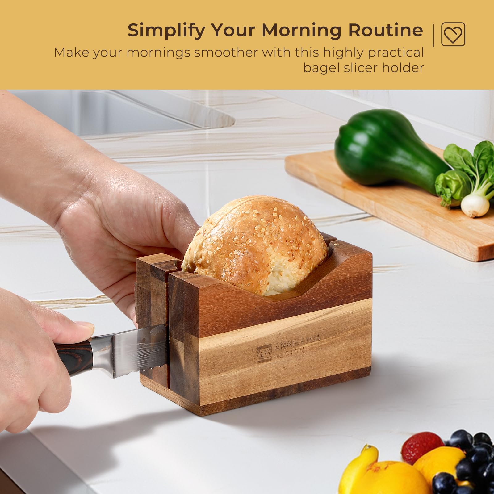 Annie & Mia easy-clean surface wipes down quickly after use
