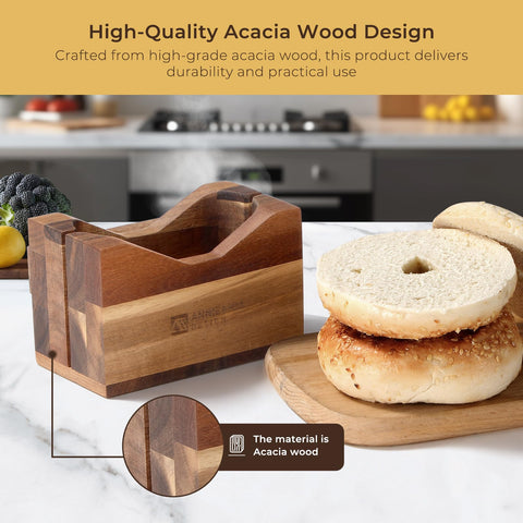 Annie & Mia handcrafted acacia with rich grain adds warmth