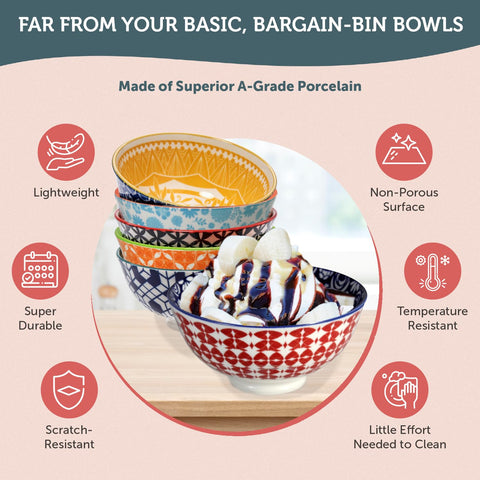 Annovero 482°F oven-safe bowls suitable for reheating and serving.