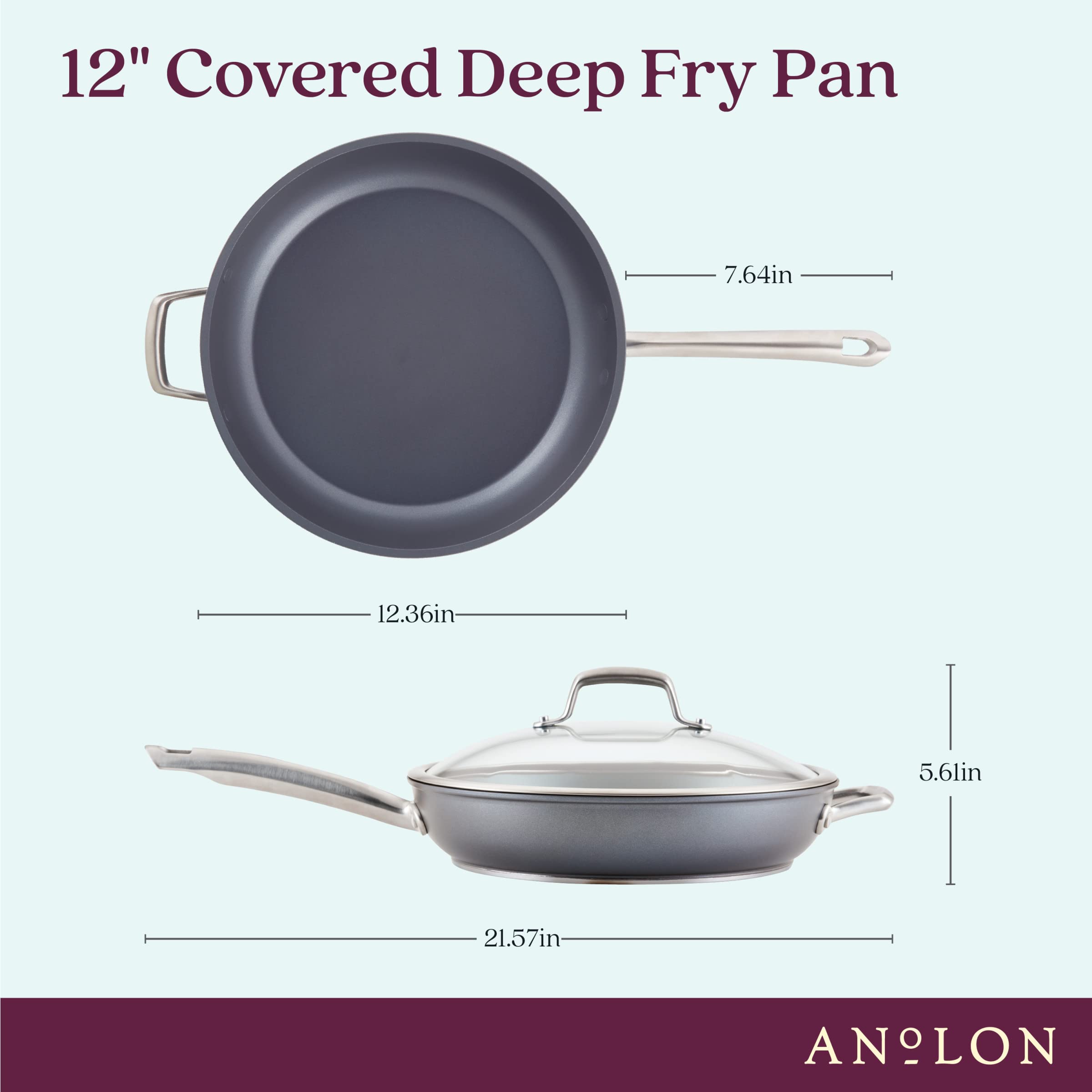 Anolon Accolade interior with nonstick finish for effortless release.