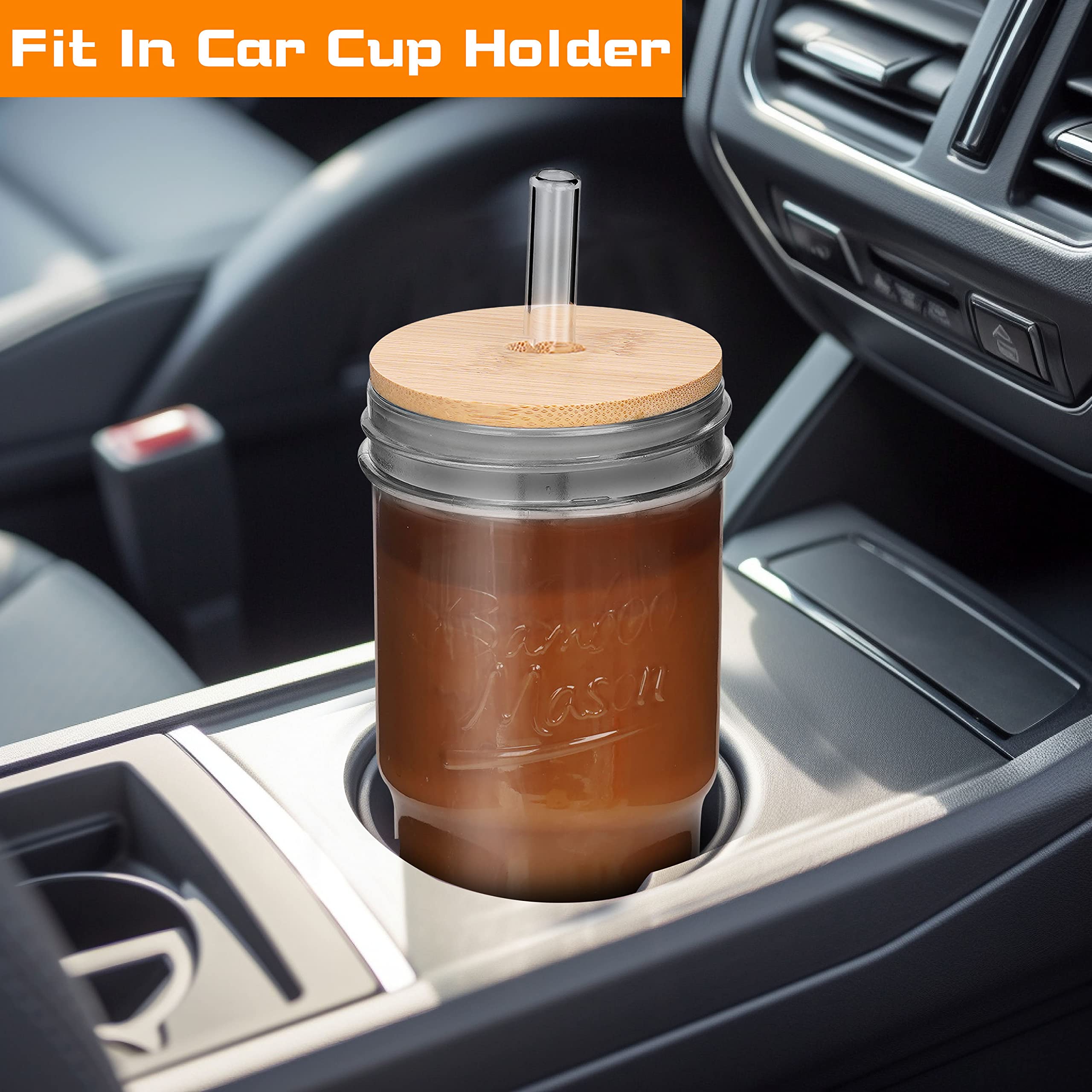 ANOTION glass straws provide reusable sipping options.