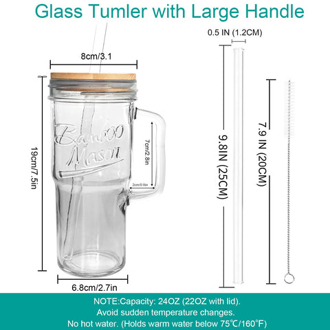 ANOTION handled tumbler with a comfortable grip and stable use.