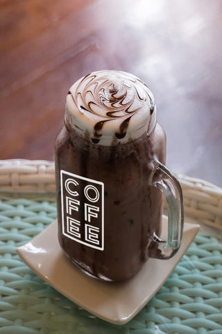 ANOTION coffee jar features a trendy COFFEE motif for stylish kitchens