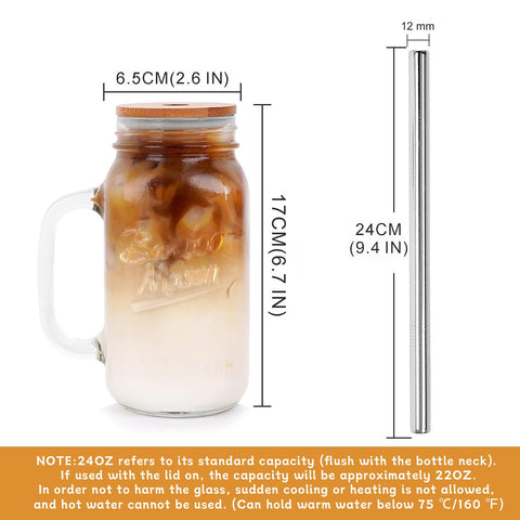 ANOTION regular-mouth jar with handle for easy gripping
