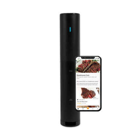 Anova Culinary Sous Vide Mini friendly user guide illustration.