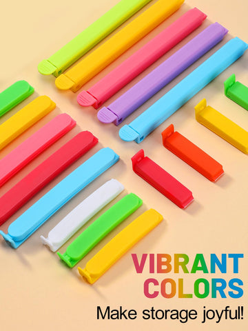 ANPHSIN 38-piece color chip clips in 3.5-inch size secure coffee bags efficiently.