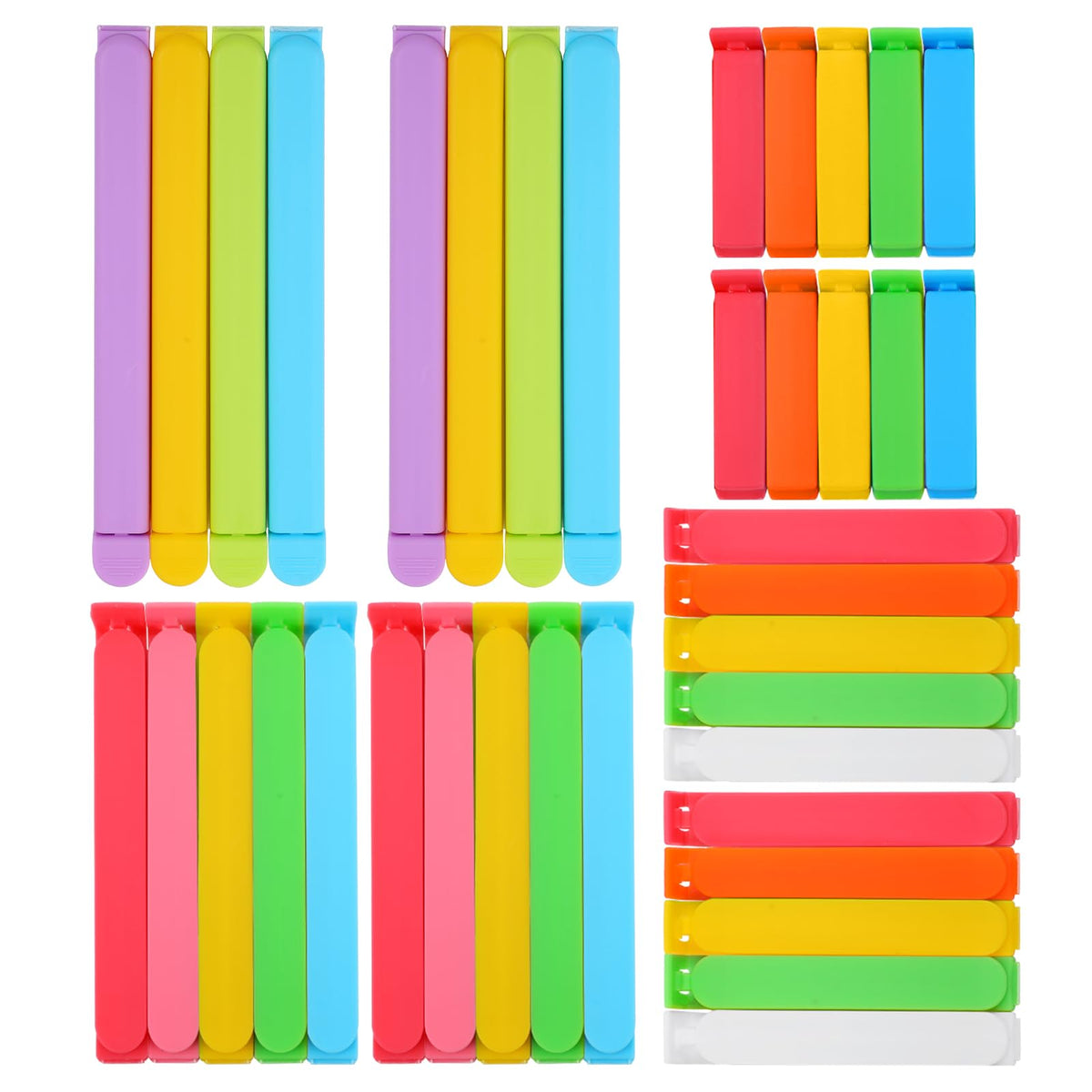 ANPHSIN 38-piece color chip clips for 6.3-inch bags keep chips fresh longer.