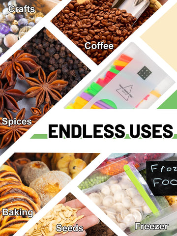 ANPHSIN 38-piece color chip clips for fridge and freezer keep snacks fresh.