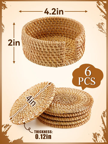 ANPHSIN boho-inspired coaster set in living room setting