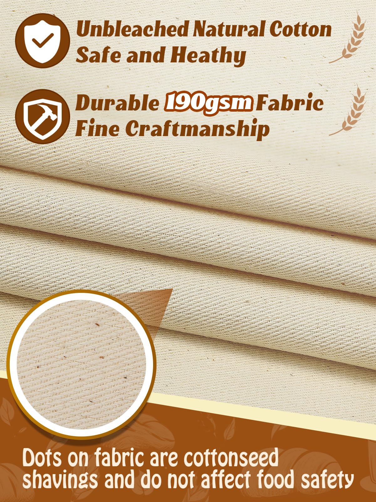 ANPHSIN breathable proofing cloth promotes ideal humidity for dough fermentation.