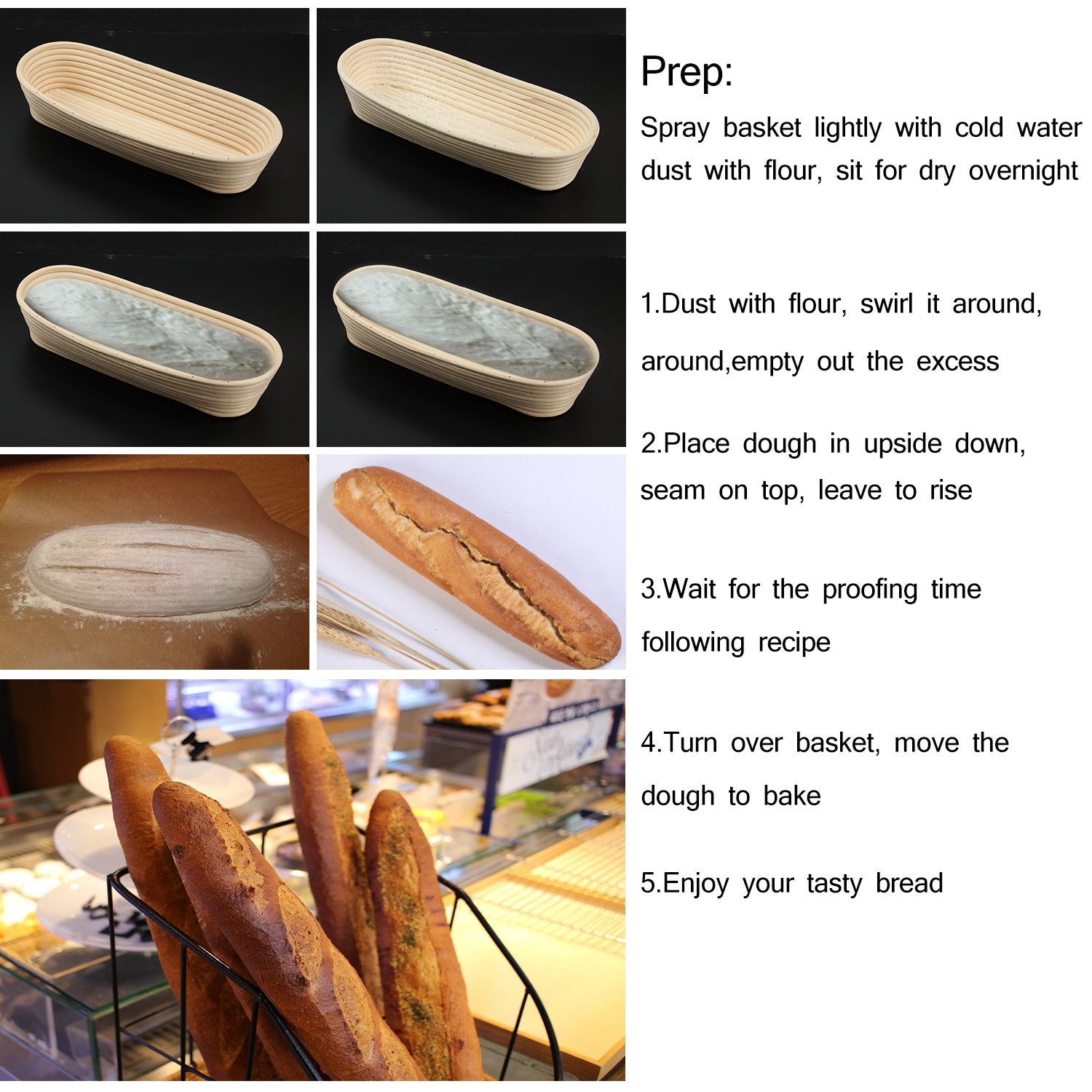 ANPHSIN linen liner aids transfer of high hydration dough.