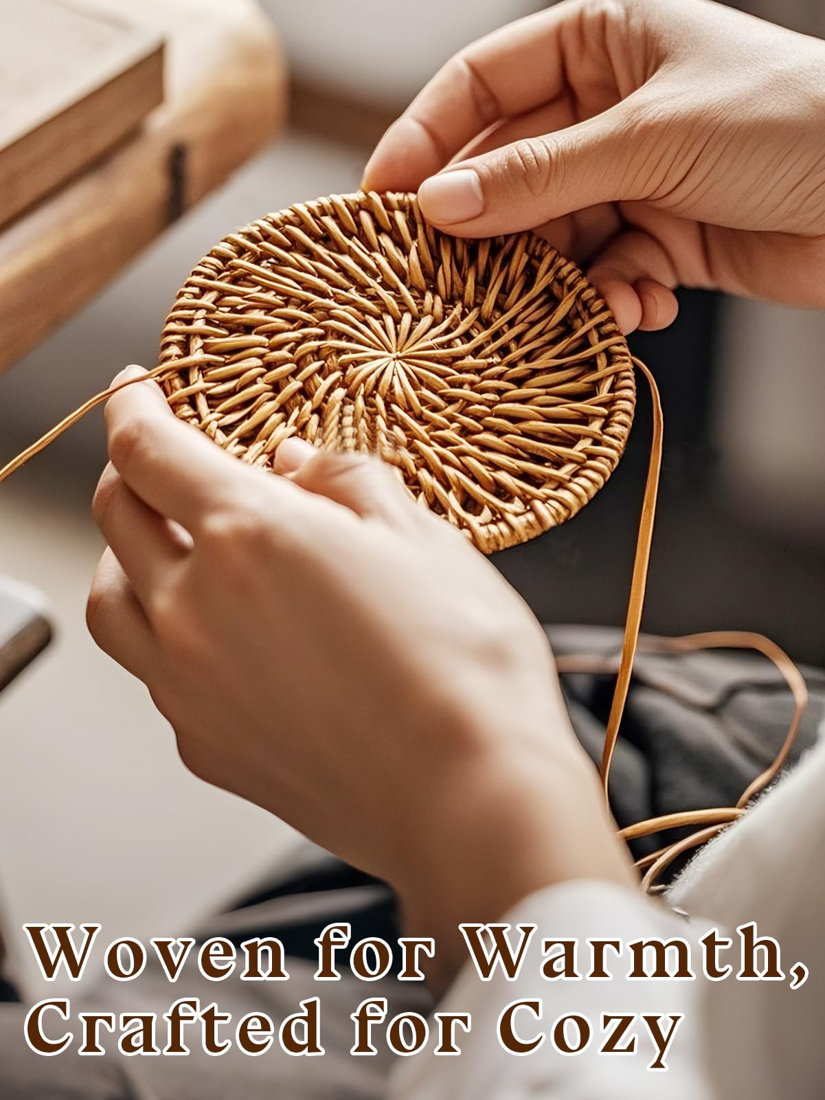 ANPHSIN heat resistant coasters protecting wood surfaces