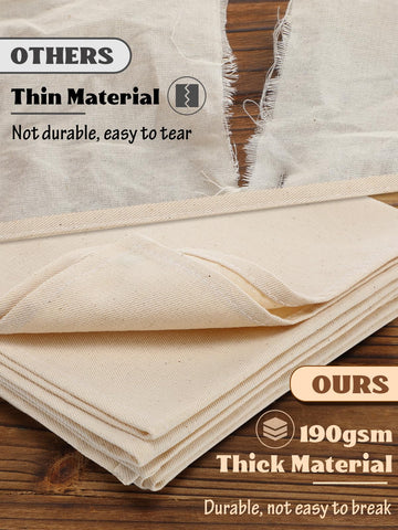 ANPHSIN unbleached cotton fabric closeup highlights natural material and lint-free performance.