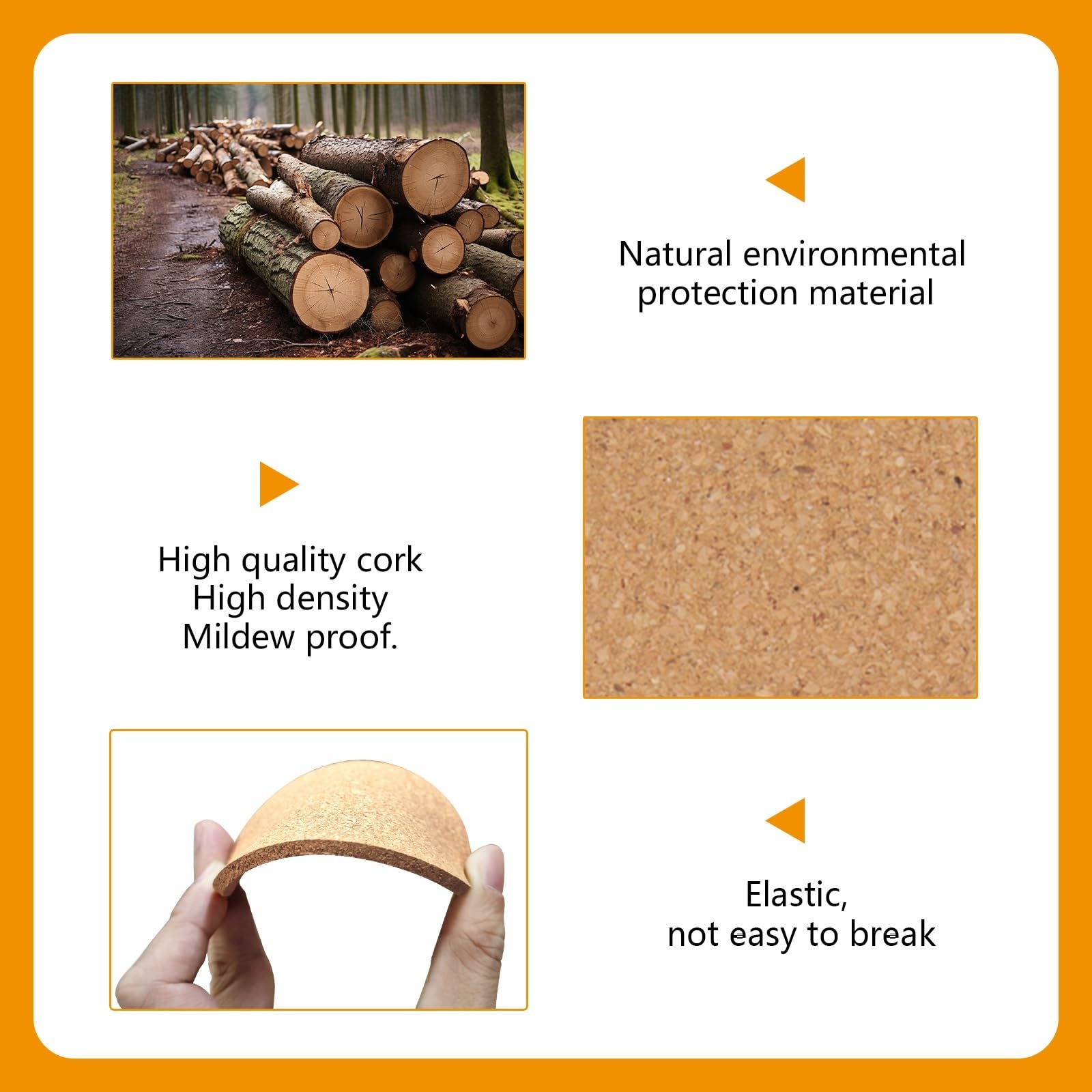 Anpuimult absorbent cork coaster for cups and mugs soaking up moisture