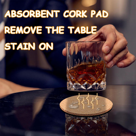 Anpuimult cork coaster non-slip base keeps cups steady on any table