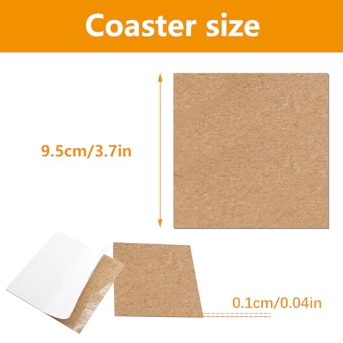 Anpuimult self-adhesive cork backing sheets 150pcs in 4x4 size
